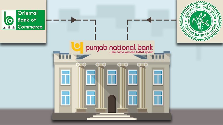 Oriental Bank of Commerce, United Bank of India Started Functioning as PNB Branches