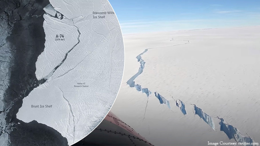 Large Iceberg Nearly 20 Times The Size of Manhattan Breaks Off in Antarctica