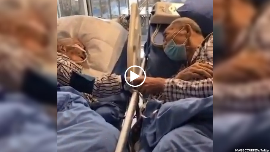 In Heartbreaking Video, Elderly Coronavirus Patients Say Goodbye At Hospital