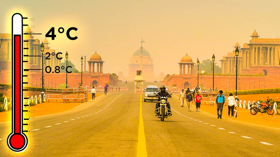National Capital Delhi’s Temperature 4 Degrees Above Normal After No Rain For a Week