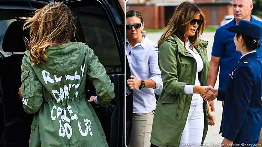 Melania Trump S Jacket Reads I Really Don T Care Do You