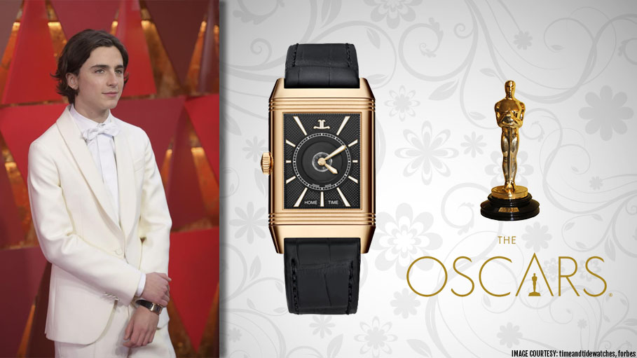 Oscar Nominee Timothée Chalamet Wears A Jaeger-LeCoultre Reverso At 90th Academy Awards