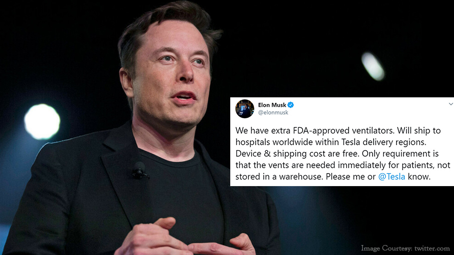 Elon Musk Said Tesla Can Supply FDA-Approved Ventilators Free of Cost to Hospitals