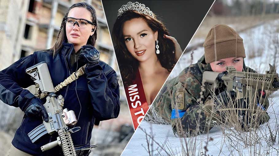 Ukrainian Beauty Queen Anastasiia Lenna Joins Fight against Russia