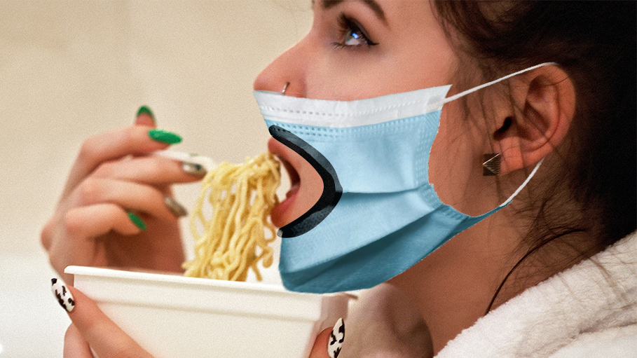 This Coronavirus Mask Allows Diners to Eat without Taking It Off