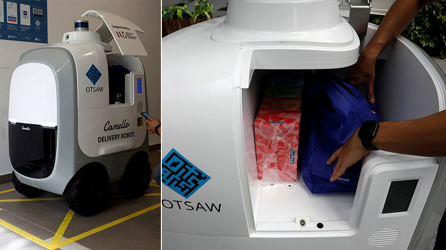 Singapore Goes Real Contactless as Robots Camello Home-Deliver Milk, Grocery