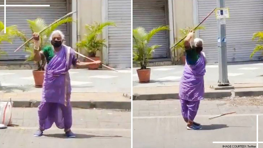 Watch 85-Year-Old "Warrior Aaji’s" Viral Stick Fighting Skills