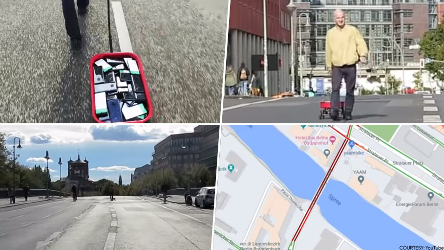 Artist Used Smartphones to Fake a Traffic Jam on Google Maps