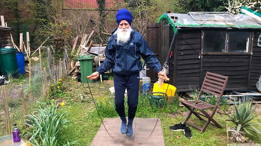 The ‘Skipping Sikh’ Has Turned to Skipping to Stay Active, Inspire and Raise Money During the Epidemic