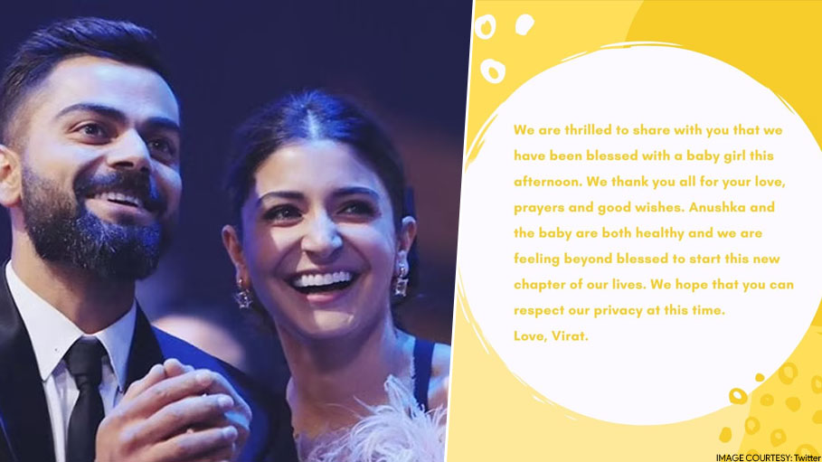 Virat Kohli and Anushka Sharma Blessed with a Baby Girl