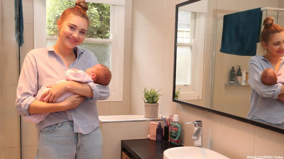 Model Erin Langmaid Gives Birth to Baby in Bathroom Being Unaware She Was Pregnant