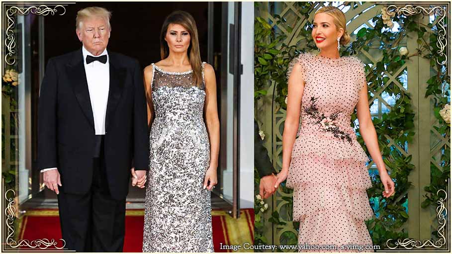 Melania and Ivanka Trump Dazzle in Their Dresses at the First State Dinner of the Trump Administration