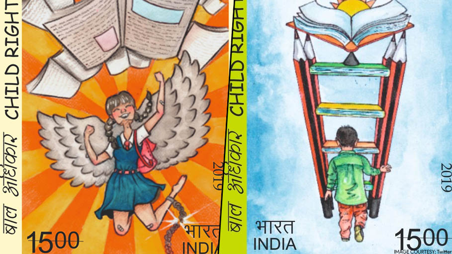 Postage Stamps Designed by Children Released on Children's Day