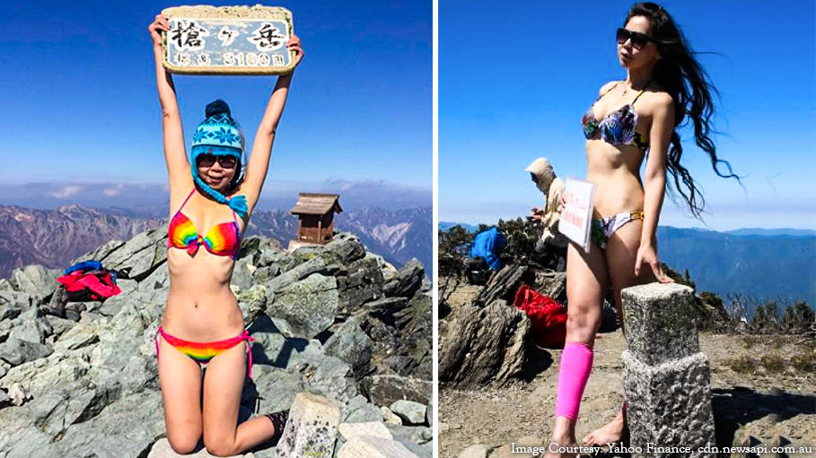 Bikini Climber Died after a Fall from a Mountain in Taiwan