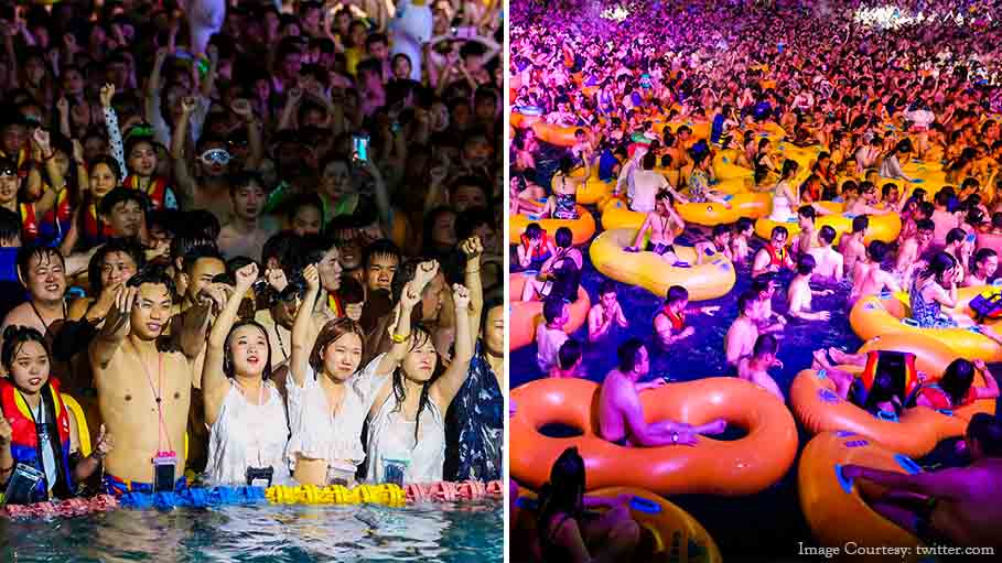 China Tabloids Support Wuhan after Pool Party Pictures Go Viral