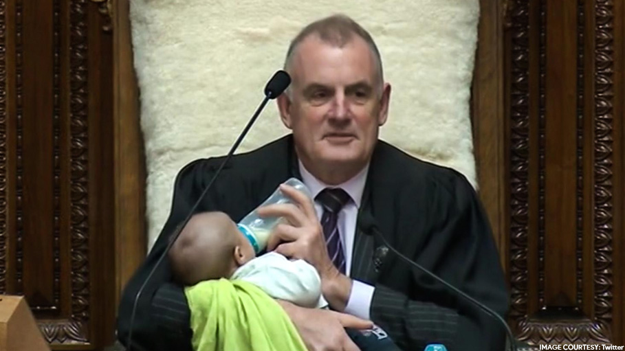 New Zealand’s Speaker Feeds the Baby of a Lawmaker While Presiding over a Debate