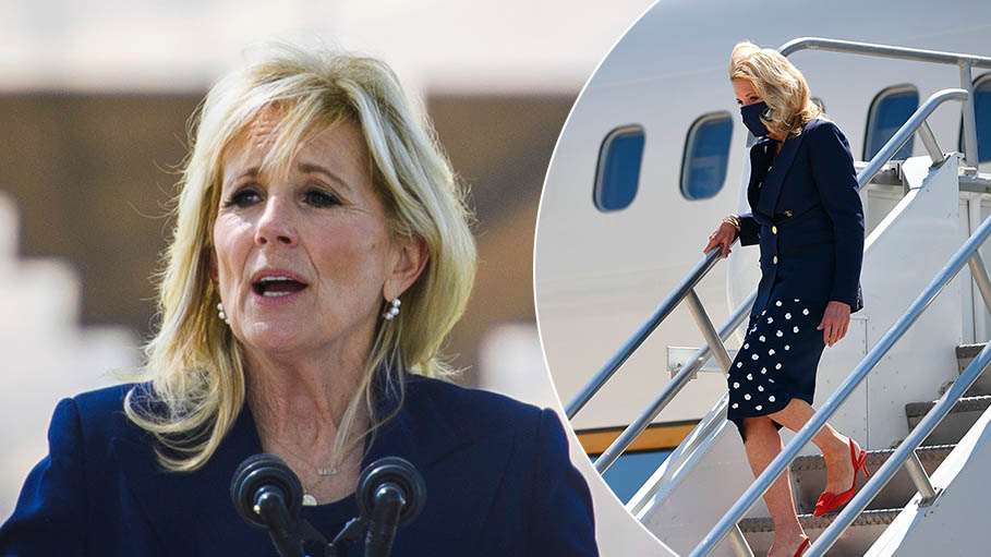 "April Fool's": First Lady Jill Biden Pranks Staff, Disguised as Flight Attendant