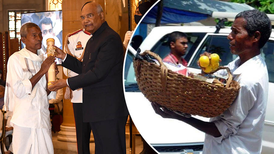 Orange Vendor Harekala Hajabba Conferred with the Padma Shri Award