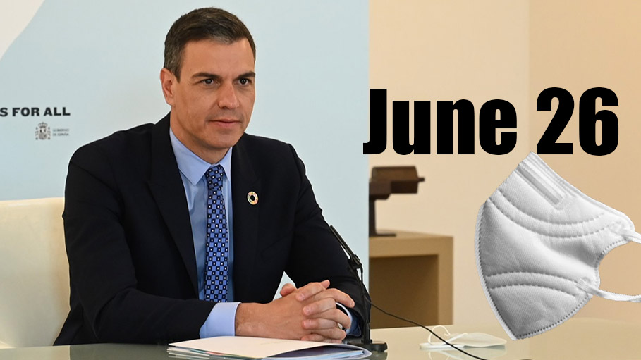 Spain to Lift Outdoor Mask Requirement from June 26 : Pedro Sanchez