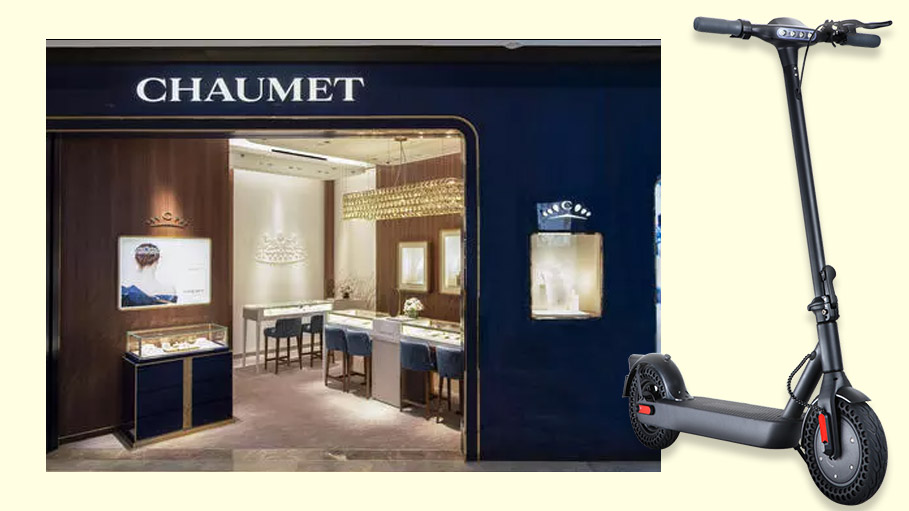 Man Robs Iconic Chaumet using Stand-Up Scooter as Getaway