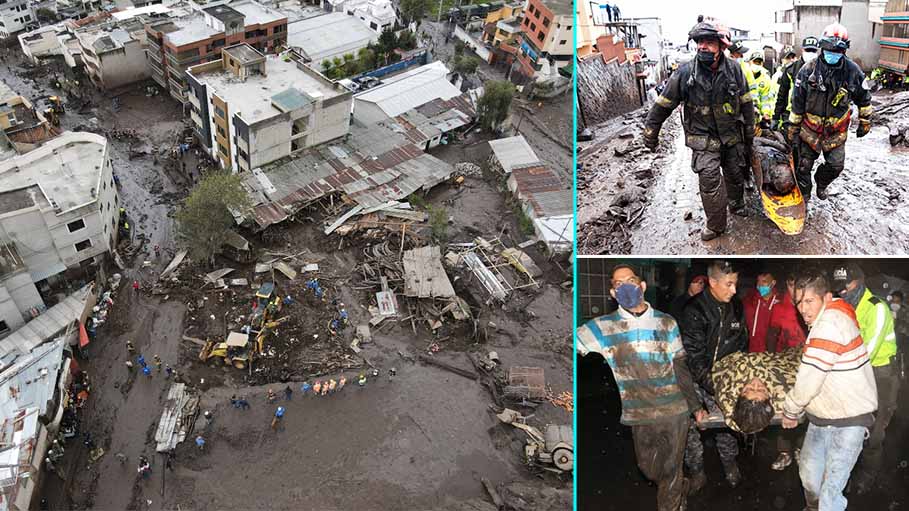 24 Dead, Dozens Missing and Injured as Heavy Flood Hits Ecuador Capital
