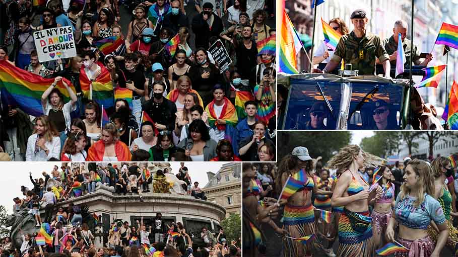 Thousands Turn out for Annual Pride March in Paris