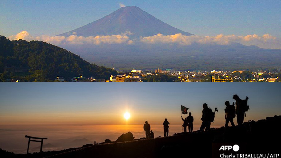 Japan's Hikers Return to "Revered" Mount Fuji