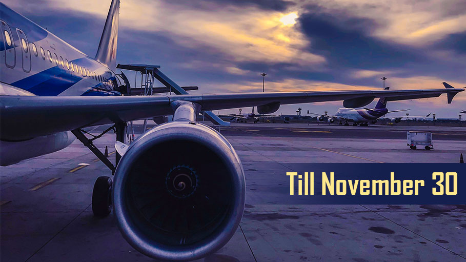 Suspension of Scheduled International Flights Extended Till November 30