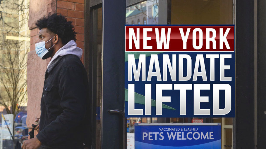 New York Lifts Indoor Mask Mandate as Covid Cases Drop