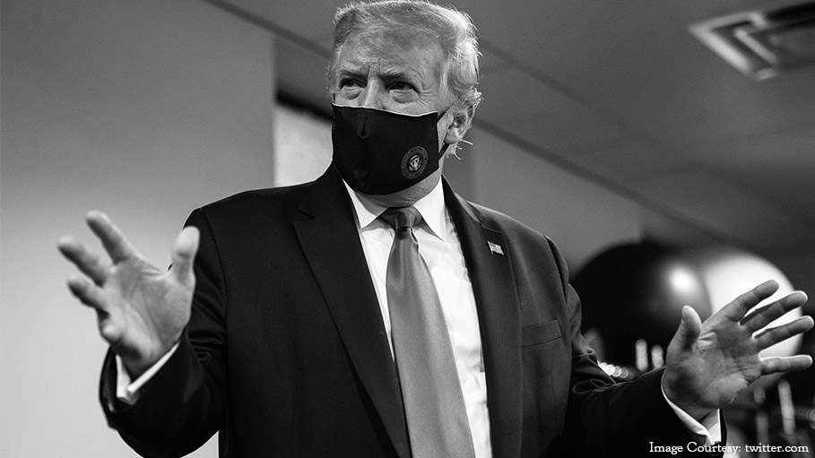 President Trump Tweets Image of Himself Wearing Face Mask and Calls It 'Patriotic'