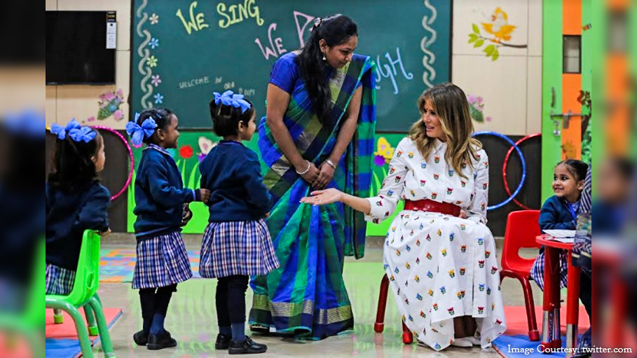"How Big is America?" Delhi School Children Ask Melania Trump