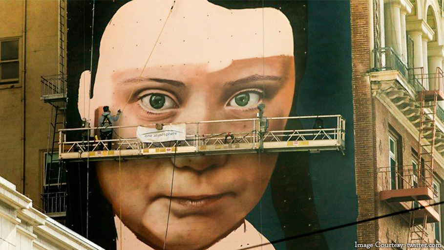 Climate Activist Greta Thunberg’s 60-Foot Tall Mural in San Francisco to Remind People of ‘Climate’