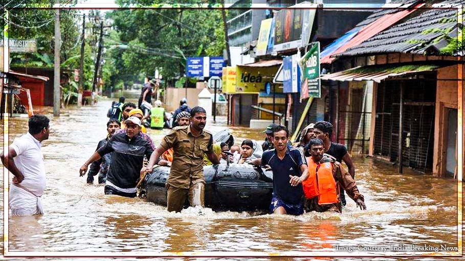 Water Levels in Kerala Begin to Recede While Rescue and Relief Operations Continue