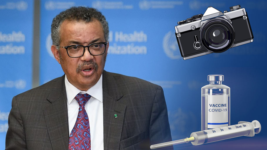WHO Chief Tedros "Happy" to Have Covid Vaccine on Camera