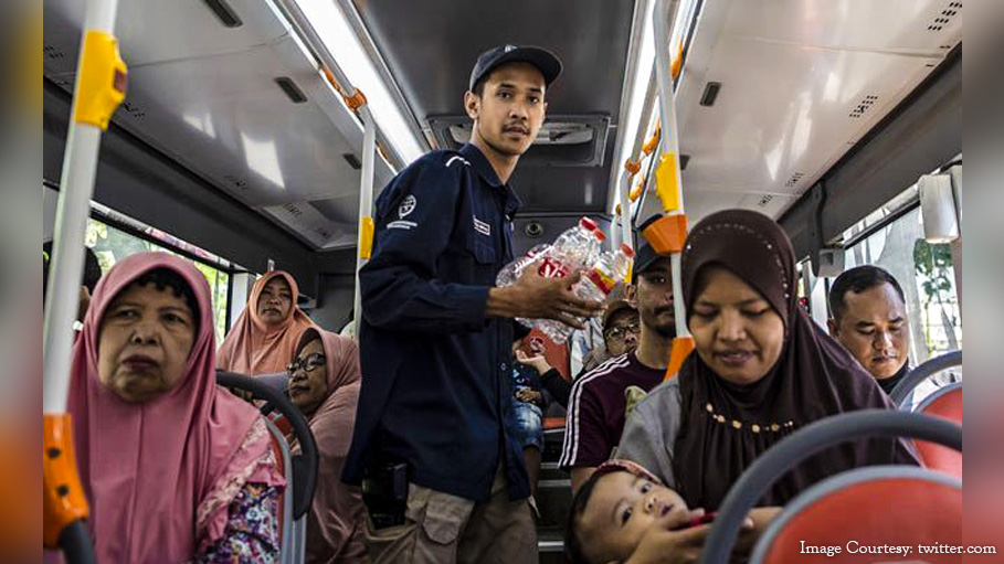 Plastic Waste as Tickets on Indonesia’s ‘Plastic Bus’