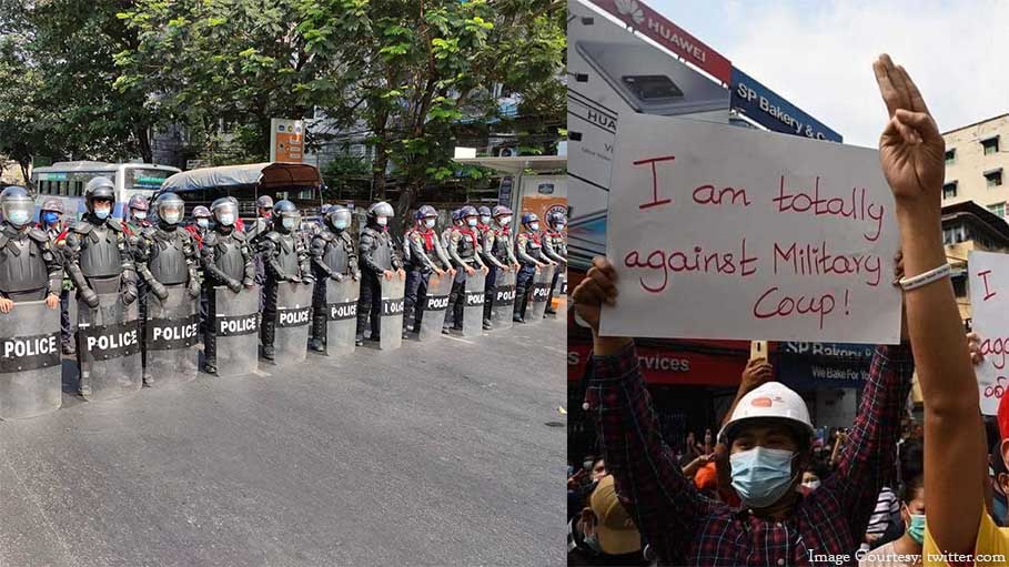 Internet Shut Down in Myanmar as Thousands of People Protest Military Coup