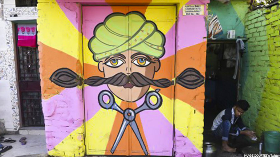 Colourful Makeover at Delhi Slum with Rainbow Murals