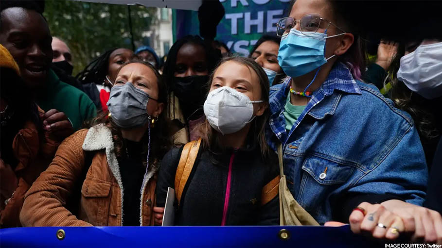 Teen Climate Activist Greta Thunberg Joins London Climate Protest ahead of COP26