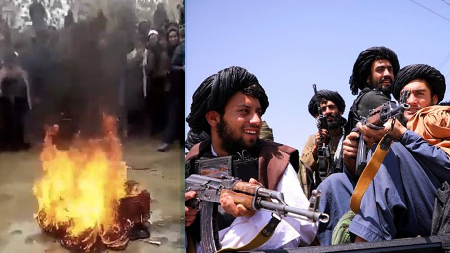 Video: Taliban Burn Instrument in Front of Musician as He Cries