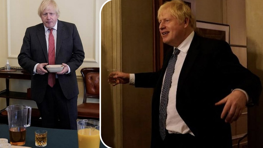 New Photos Show Boris Johnson Drinking at Lockdown Party