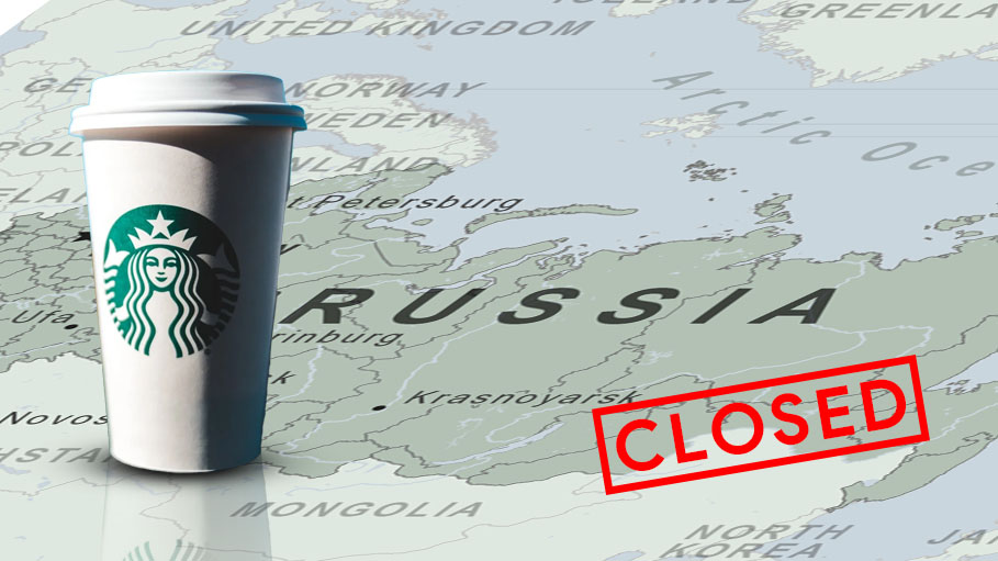 Starbucks to Cease Operations in Russia, Closing 130 Cafes