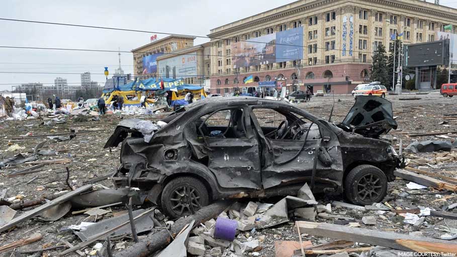 Several Injured after Bomb Hits Russian-Occupied Town of Ukraine