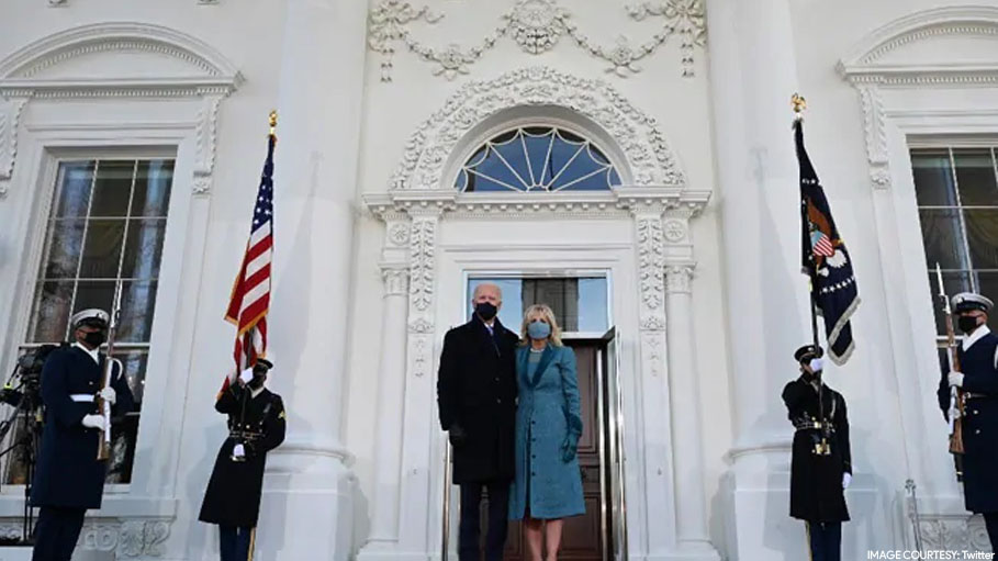 President Joe Biden Safely Arrives at White House, Protected by 25,000 Troops