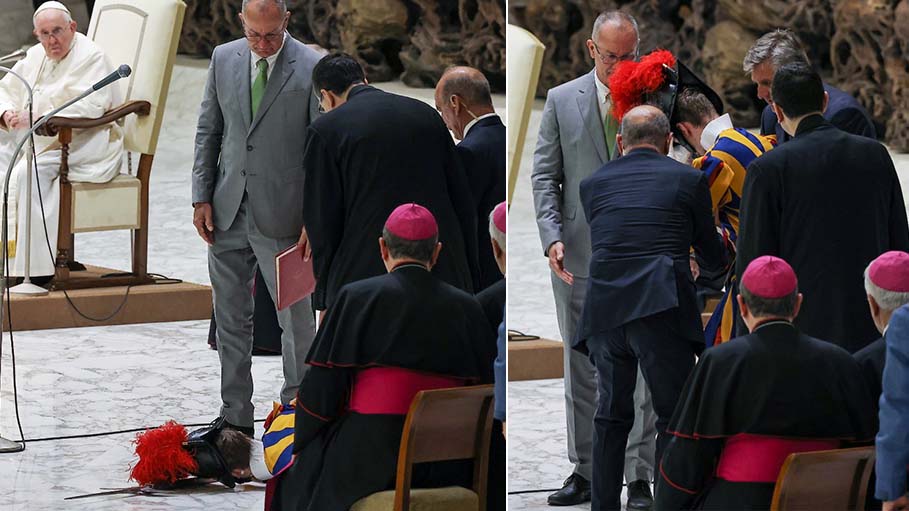 Swiss Guard Faints During Pope Francis’s Weekly Audience