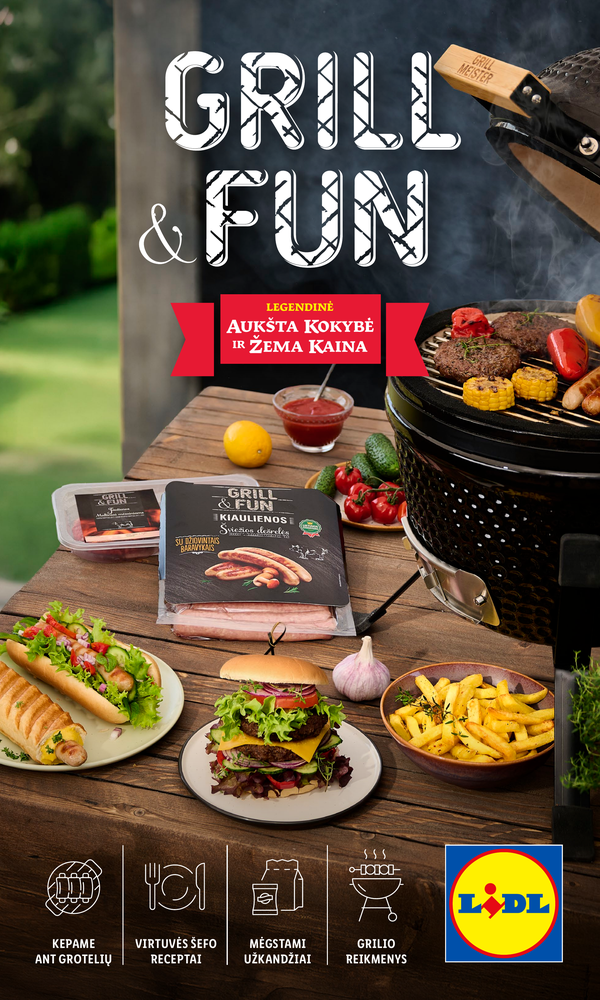 Lidl – nuolaidų/akcijų leidinys: Lidl Leidinys GRILL & FUN Nuo balandžio 21 d.