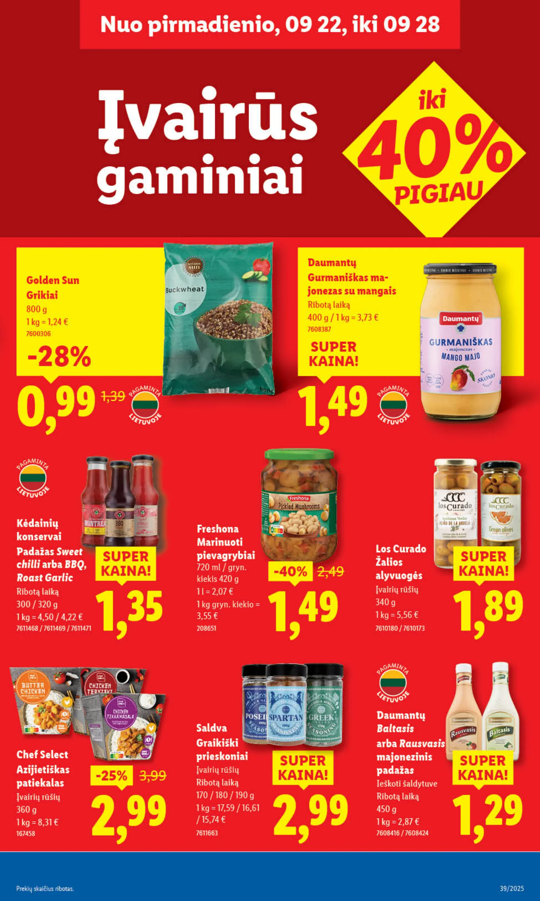 Lidl Leidinys MAISTO PREKIŲ PASIŪLYMAI – p.29