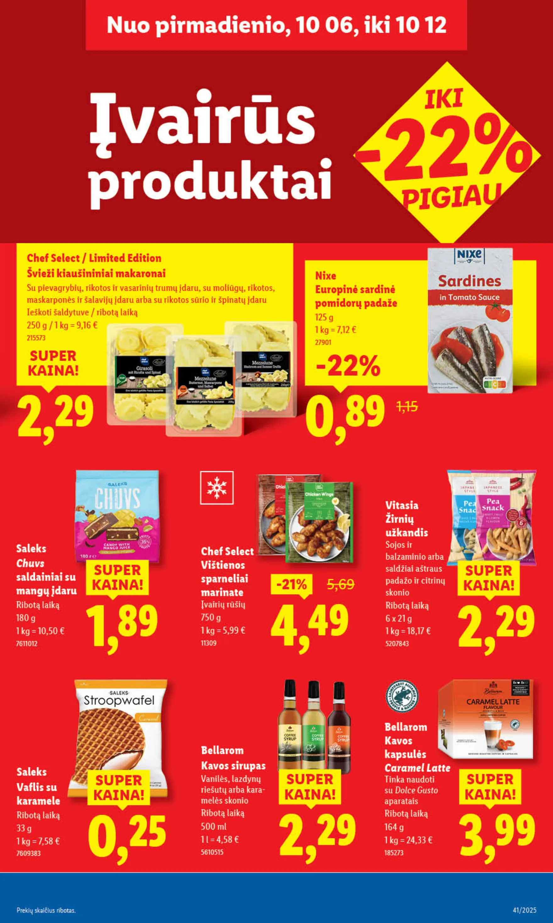 Lidl Leidinys MAISTO PREKIŲ PASIŪLYMAI – p.57