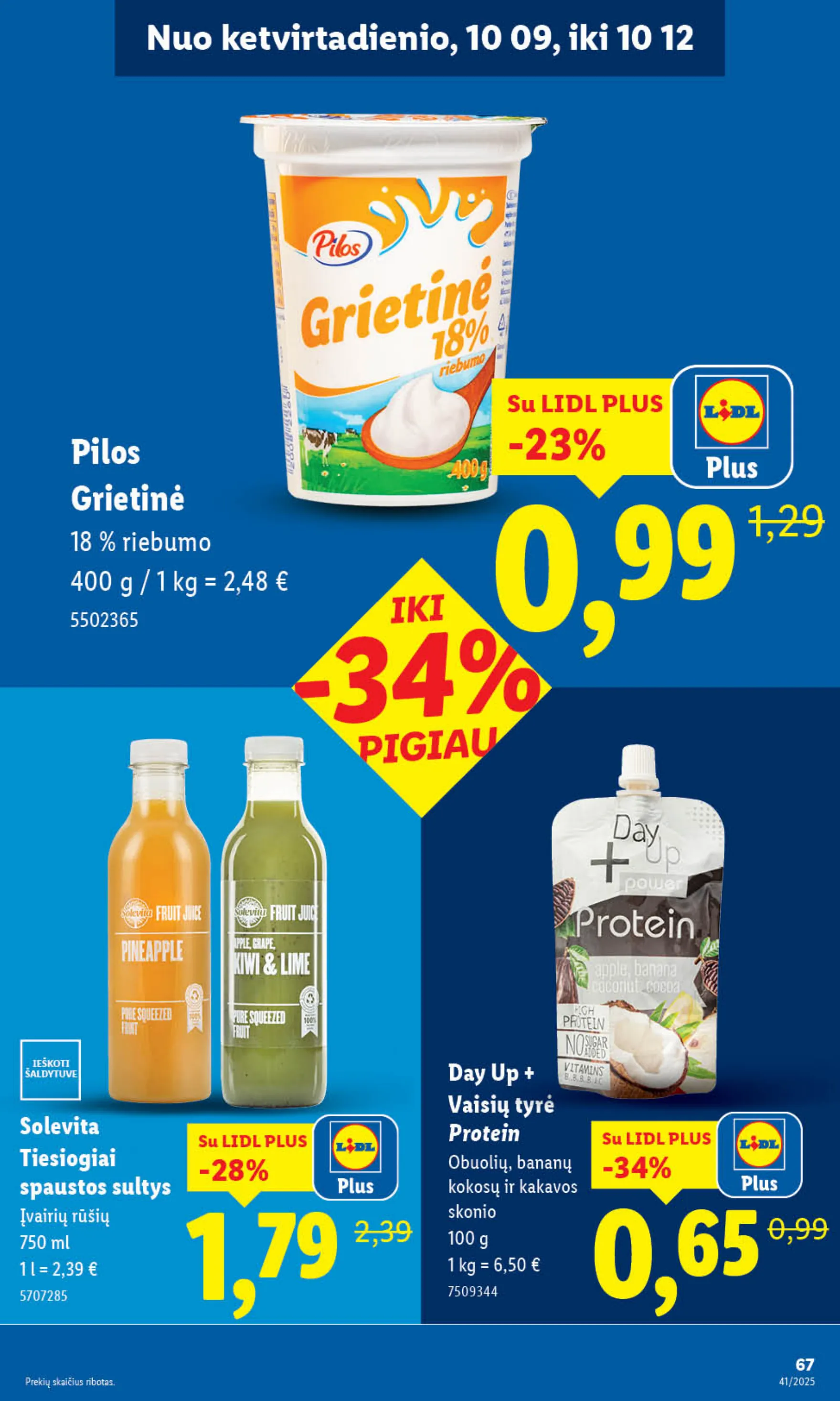 Lidl Leidinys MAISTO PREKIŲ PASIŪLYMAI – p.67