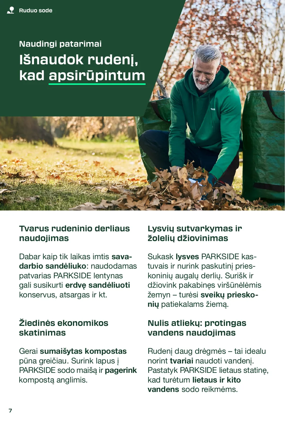 Lidl Leidinys PARKSIDE® 2025 M. RUDUO PASIDARYK PATS projektų žurnalas – p.7