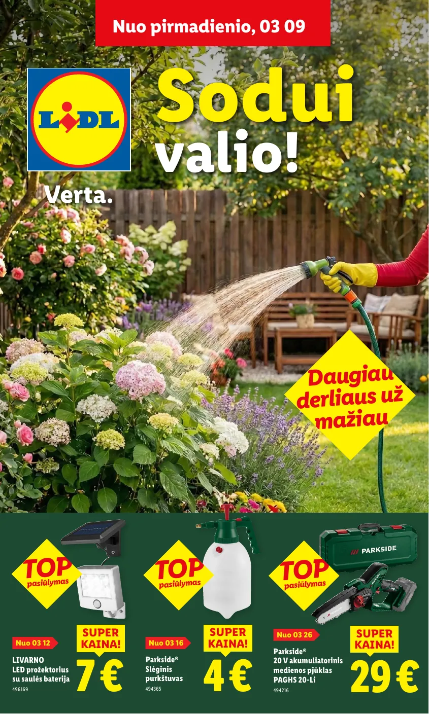 Lidl Leidinys Sodui valio! Nuo pirmadienio, 03 09 – p.1